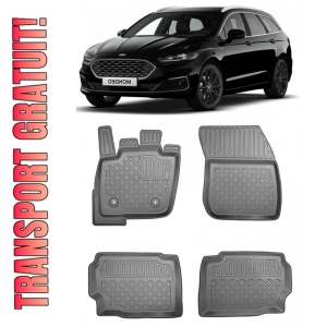 Ford Mondeo V, Hatchback, Din 01.2015 - Prezent , Set Covorase Auto Tip Tavita Premium 3D, din cauciuc