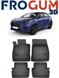 Ford Puma, Suv, Din 10.2019 - Prezent , Set Covorase Auto Tip Tavita Premium 3D, din cauciuc accesorii pentru autoturismul tau - masina v174563