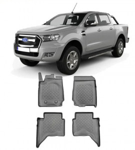 Ford Ranger, Pick-Up, Din 12.2015 - Prezent , Set Covorase Auto Tip Tavita Premium 3D, din cauciuc accesorii pentru autoturismul tau - masina v171640