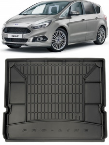 Ford S-Max I Van din 05.2006 - 08.2015, Tavita Pentru Portbagaj Lux Premium Dedicata, Rand 3 Culcat *1 accesorii pentru autoturismul tau - masina v186815