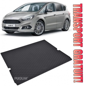 Ford S-Max Tavita pentru portbagaj din cauciuc, compatibila Ford S-Max I fabricatie 05.2006 - 08.2015, caroserie van, 7 locuri, rand 3 culcat