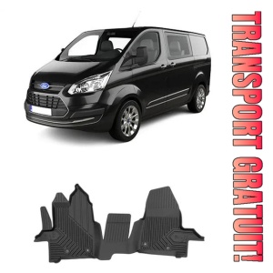 Ford Transit Custom Din 01.2013 - Prezent, Van, L1 , Set Covorase Auto Tip Tavita Premium 3D, din cauciuc