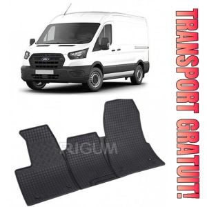 Ford Transit Custom, Van, fabricat din 2020 - Prezent, Automat, set covorase auto dedicate, din cauciuc 100% Premium