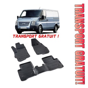 Ford Transit III 2000-2014 Set 3 covorase auto din cauciuc tip tavita premium line 3D - Transport Gratuit!