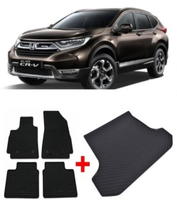 Honda CR-V Set Covorase + tavita portbagaj auto Honda CR-V V fabricatie 10.2018 - prezent, caroserie suv, 5 locuri, portbagaj inferior si superior - Img 2