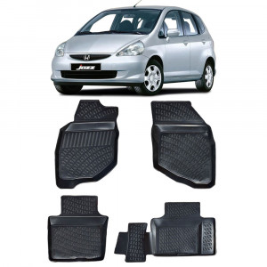 Honda Jazz 2001-2008 Set 4 covorase auto din cauciuc tip tavita premium line 3D