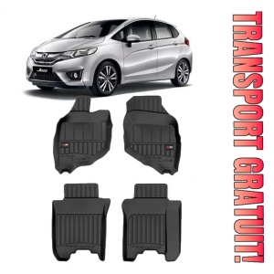 Honda Jazz I, Hatchback, Din 2002 - 10.2008 , Set Covorase Auto Tip Tavita Premium 3D, din cauciuc