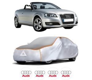 Husa Prelata Antigrindina Auto AUDI A3 Convertible (8P7) din 2008-2013, Protectie auto contra intemperiilor la grindina, Waterproof, 4x Stickere auto AUDI - Img 2
