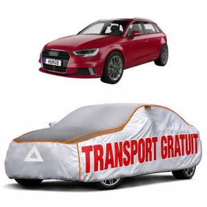 Husa Prelata Antigrindina Auto AUDI A3 Sportback (8YA, 8YF) din 2019-2022, Protectie auto contra intemperiilor la grindina, Waterproof, 4x Stickere auto AUDI