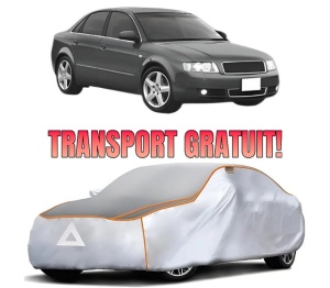 Husa Prelata Antigrindina Auto AUDI A4 B6 (8E2) din 2000-2004, Protectie auto contra intemperiilor la grindina, Waterproof, 4x Stickere auto AUDI
