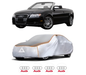 Husa Prelata Antigrindina Auto AUDI A4 B7 Convertible (8HE) din 2005-2009, Protectie auto contra intemperiilor la grindina, Waterproof, 4x Stickere auto AUDI - Img 2