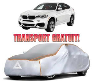 Husa Prelata Antigrindina Auto BMW Seria X6 (F16, F86) din 2014-2019, Protectie auto contra intemperiilor la grindina, Waterproof, 4x Stickere auto BMW