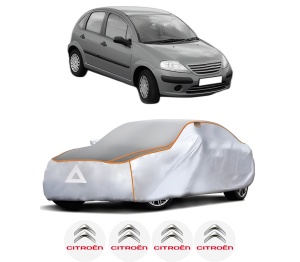 Husa Prelata Antigrindina Auto CITROEN C3 I (FC_, FN_) din 2002-2012, Protectie auto contra intemperiilor la grindina, Waterproof, 4x Stickere auto CITROEN - Img 2