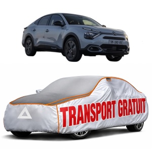 Husa Prelata Antigrindina Auto CITROEN C4 X (BD_, BE_, BF_) din 2022-2023, Protectie auto contra intemperiilor la grindina, Waterproof, 4x Stickere auto CITROEN
