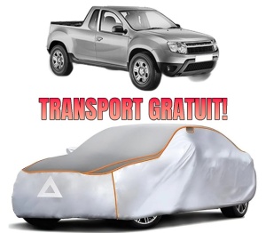 Husa Prelata Antigrindina Auto DACIA LOGAN Pickup (US_) din 2008-2010, Protectie auto contra intemperiilor la grindina, Waterproof, 4x Stickere auto DACIA
