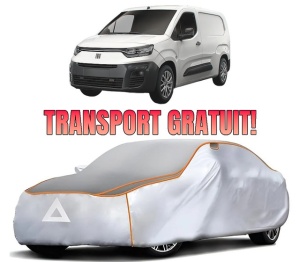 Husa Prelata Antigrindina Auto FIAT DOBLO Box Body/MPV (510_, 511_) din 2022-2023, Protectie auto contra intemperiilor la grindina, Waterproof, 4x Stickere auto FIAT