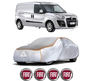 Husa Prelata Antigrindina Auto FIAT DOBLO Bus (263_) din 2010-2023, Protectie auto contra intemperiilor la grindina, Waterproof, 4x Stickere auto FIAT - Img 2