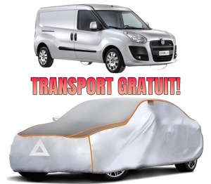Husa Prelata Antigrindina Auto FIAT DOBLO Bus (263_) din 2010-2023, Protectie auto contra intemperiilor la grindina, Waterproof, 4x Stickere auto FIAT