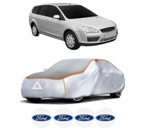 Husa Prelata Antigrindina Auto FORD FOCUS II Estate Van din 2009-2011, Protectie auto contra intemperiilor la grindina, Waterproof, 4x Stickere auto FORD - Img 2