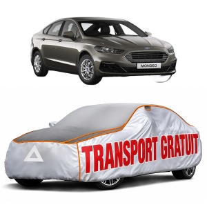 Husa Prelata Antigrindina Auto FORD MONDEO V Saloon (CD) din 2012-2019, Protectie auto contra intemperiilor la grindina, Waterproof, 4x Stickere auto FORD