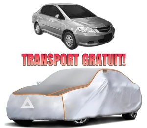 Husa Prelata Antigrindina Auto HONDA CITY IV Saloon (GD_) din 2002-2008, Protectie auto contra intemperiilor la grindina, Waterproof, 4x Stickere auto HONDA