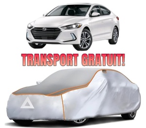 Husa Prelata Antigrindina Auto HYUNDAI ELANTRA VI Saloon (AD, ADA) din 2015-2020, Protectie auto contra intemperiilor la grindina, Waterproof, 4x Stickere auto HYUNDAI