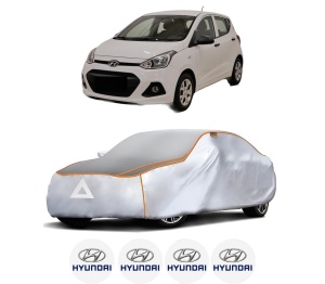Husa Prelata Antigrindina Auto HYUNDAI i10 II Saloon din 2015, Protectie auto contra intemperiilor la grindina, Waterproof, 4x Stickere auto HYUNDAI - Img 2