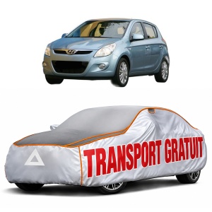 Husa Prelata Antigrindina Auto HYUNDAI i20 I (PB, PBT) din 2008-2015, Protectie auto contra intemperiilor la grindina, Waterproof, 4x Stickere auto HYUNDAI