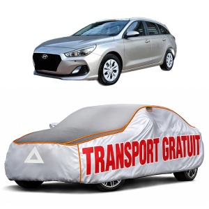Husa Prelata Antigrindina Auto HYUNDAI i30 Kombi Van (GDE, GD) din 2015-2017, Protectie auto contra intemperiilor la grindina, Waterproof, 4x Stickere auto HYUNDAI
