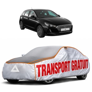 Husa Prelata Antigrindina Auto HYUNDAI i30 (PDE, PD, PDEN) din 2016-2021, Protectie auto contra intemperiilor la grindina, Waterproof, 4x Stickere auto HYUNDAI
