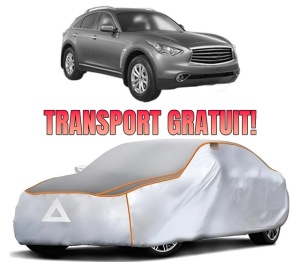 Husa Prelata Antigrindina Auto INFINITI QX70 din 2013, Protectie auto contra intemperiilor la grindina, Waterproof, 4x Stickere auto INFINITI