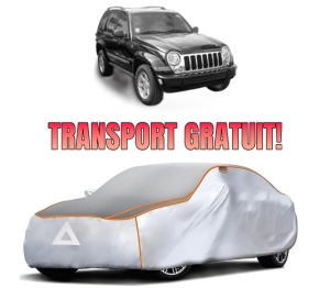Husa Prelata Antigrindina Auto JEEP CHEROKEE (KJ) din 2001-2008, Protectie auto contra intemperiilor la grindina, Waterproof, 4x Stickere auto JEEP