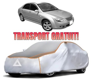 Husa Prelata Antigrindina Auto KIA CERATO I Saloon (LD) din 2004-2009, Protectie auto contra intemperiilor la grindina, Waterproof, 4x Stickere auto KIA