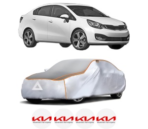 Husa Prelata Antigrindina Auto KIA RIO III Saloon (UB) din 2011-2017, Protectie auto contra intemperiilor la grindina, Waterproof, 4x Stickere auto KIA - Img 2