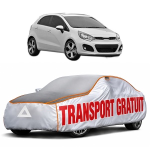 Husa Prelata Antigrindina Auto KIA RIO III (UB) din 2011-2017, Protectie auto contra intemperiilor la grindina, Waterproof, 4x Stickere auto KIA