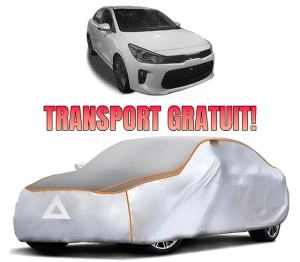 Husa Prelata Antigrindina Auto KIA RIO IV Saloon (SC, FB) din 2017, Protectie auto contra intemperiilor la grindina, Waterproof, 4x Stickere auto KIA