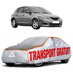 Husa Prelata Antigrindina Auto MAZDA 3 (BK) din 2003-2009, Protectie auto contra intemperiilor la grindina, Waterproof, 4x Stickere auto MAZDA