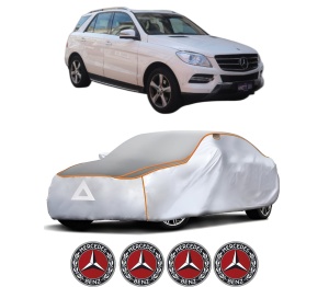 Husa Prelata Antigrindina Auto MERCEDES-BENZ M-CLASS (W166) din 2011-2015, Protectie auto contra intemperiilor la grindina, Waterproof, 4x Stickere auto MERCEDES-BENZ - Img 2