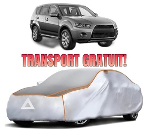 Husa Prelata Antigrindina Auto MITSUBISHI OUTLANDER III (GG_W, GF_W, ZJ, ZL, ZK) din 2012-2022, Protectie auto contra intemperiilor la grindina, Waterproof, 4x Stickere auto MITSUBISHI