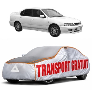 Husa Prelata Antigrindina Auto NISSAN PRIMERA Hatchback (P11) din 1996-2002, Protectie auto contra intemperiilor la grindina, Waterproof, 4x Stickere auto NISSAN