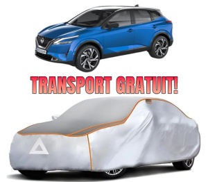 Husa Prelata Antigrindina Auto NISSAN QASHQAI III (J12) din 2021-2022, Protectie auto contra intemperiilor la grindina, Waterproof, 4x Stickere auto NISSAN