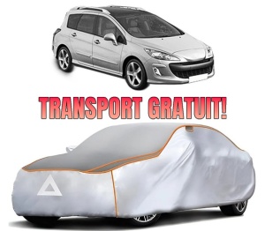 Husa Prelata Antigrindina Auto PEUGEOT 308 SW I (4E_, 4H_) din 2007-2014, Protectie auto contra intemperiilor la grindina, Waterproof, 4x Stickere auto PEUGEOT