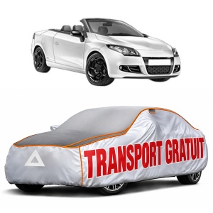 Husa Prelata Antigrindina Auto RENAULT MEGANE CC (EZ0/1_) din 2010-2015, Protectie auto contra intemperiilor la grindina, Waterproof, 4x Stickere auto RENAULT