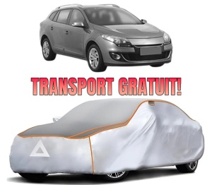 Husa Prelata Antigrindina Auto RENAULT MEGANE III Combi Van (KZ0/1) din 2009-2015, Protectie auto contra intemperiilor la grindina, Waterproof, 4x Stickere auto RENAULT