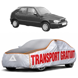 Husa Prelata Antigrindina Auto SKODA FELICIA II (6U1) din 1998-2001, Protectie auto contra intemperiilor la grindina, Waterproof, 4x Stickere auto SKODA