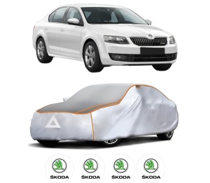Husa Prelata Antigrindina Auto SKODA Octavia III (5E3, NL3, NR3) din 2012-2020, Protectie auto contra intemperiilor la grindina, Waterproof, 4x Stickere auto SKODA - Img 2