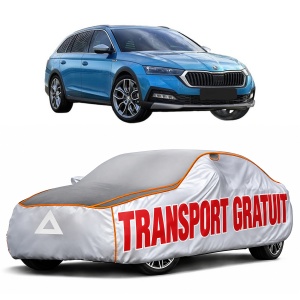 Husa Prelata Antigrindina Auto SKODA Octavia IV (NX3, NN3, PV3) din 2020-2021, Protectie auto contra intemperiilor la grindina, Waterproof, 4x Stickere auto SKODA