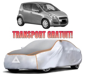 Husa Prelata Antigrindina Auto SUZUKI SPLASH (EX) din 2008-2012, Protectie auto contra intemperiilor la grindina, Waterproof, 4x Stickere auto SUZUKI