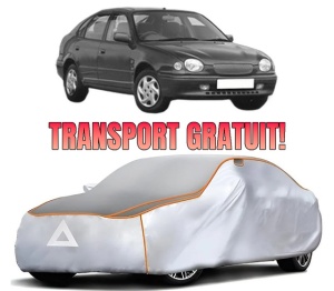 Husa Prelata Antigrindina Auto TOYOTA COROLLA Liftback (_E11_) din 1997-2002, Protectie auto contra intemperiilor la grindina, Waterproof, 4x Stickere auto TOYOTA