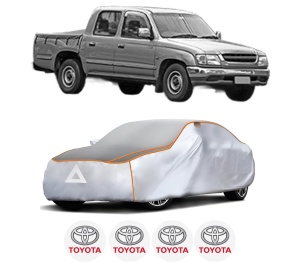 Husa Prelata Antigrindina Auto TOYOTA HILUX VI Pickup (_N1_) din 1997-2005, Protectie auto contra intemperiilor la grindina, Waterproof, 4x Stickere auto TOYOTA - Img 2